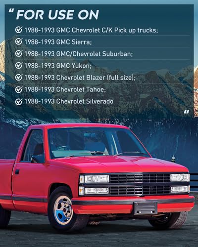 Nilight Headlight Assembly for 1988-1993 Chevrolet, GMC Trucks