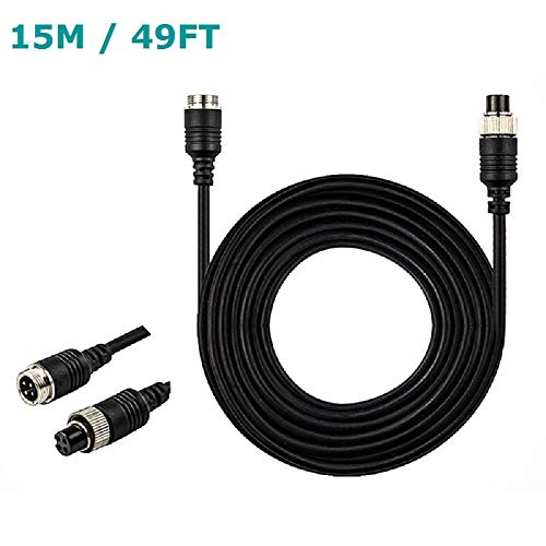 15M/50FT 4-Pin Aviation Extension Cable for Backup Cameras