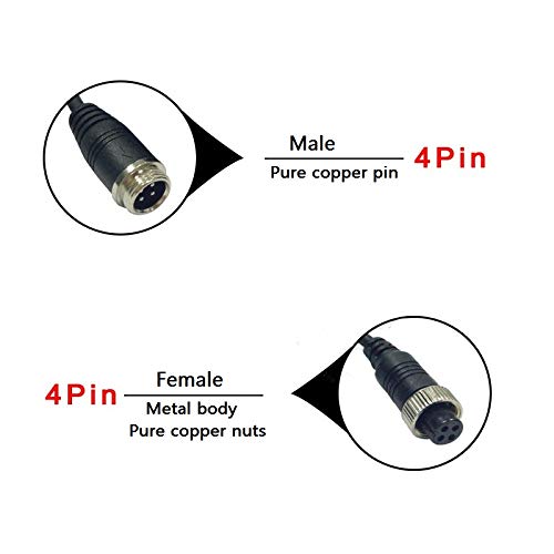 15M/50FT 4-Pin Aviation Extension Cable for Backup Cameras