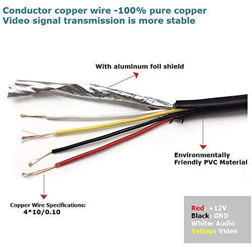 4-Pin Aviation Extension Cable for Wired Backup Camera