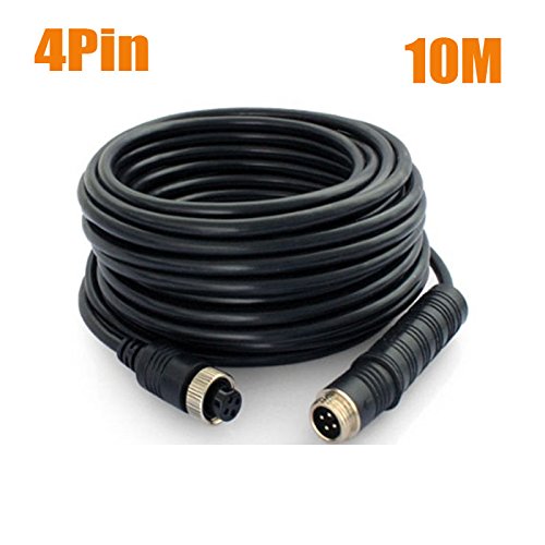 33ft Waterproof 4Pin Video Extension Cable for Vehicles