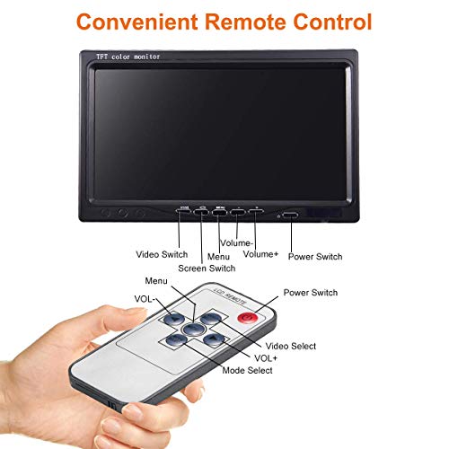 7" HD Car On-Dash Backup Monitor with 2 Inputs