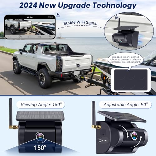 Wireless Solar Backup Camera: Easy Install, HD Night Vision