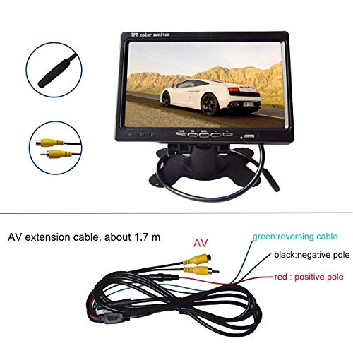 7" HD Car On-Dash Backup Monitor with 2 Inputs