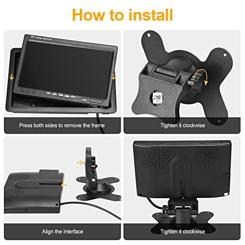7" HD Car On-Dash Backup Monitor with 2 Inputs