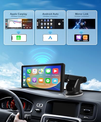 Podofo 10.26'' Carplay Screen with Rear Backup Camera