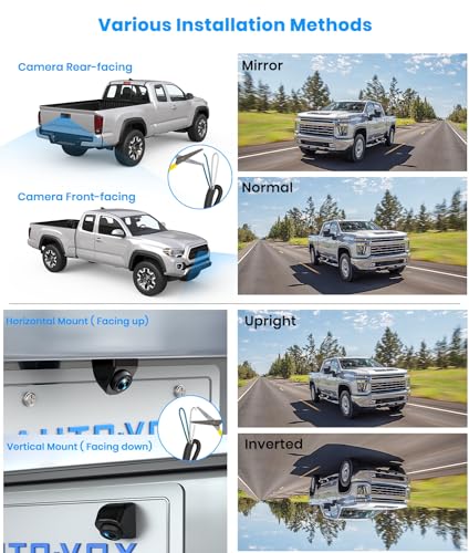 Universal Backup/Front View Camera with 180° Wide Angle