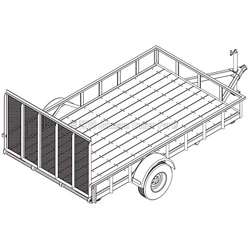 6′ 10" x 12′ Utility Trailer Blueprints - 5,200 lb Capacity