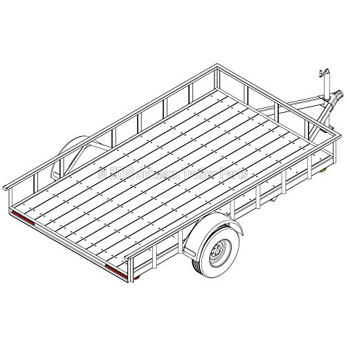 6′ 10" x 12′ Utility Trailer Blueprints - 5,200 lb Capacity