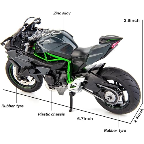 1:12 Kawasaki Ninja H2R DieCast Motorcycle Model, Black