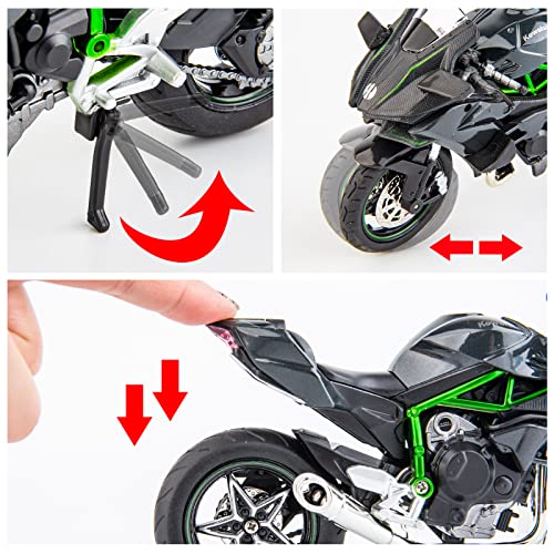 1:12 Kawasaki Ninja H2R DieCast Motorcycle Model, Black