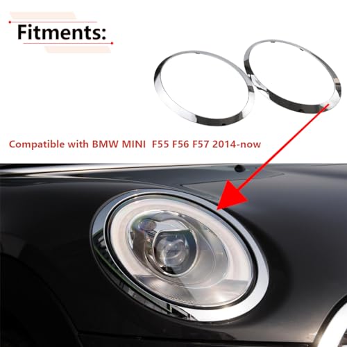 Chrome Headlight Trim Ring for MINI Cooper F55-F57