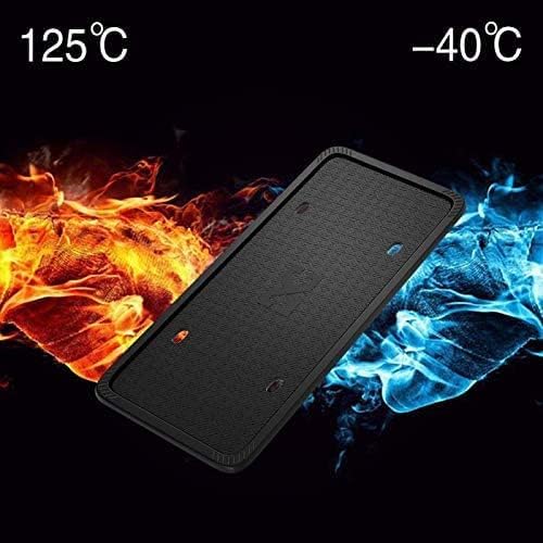 Black Silicone License Plate Frame Covers - Front/Back