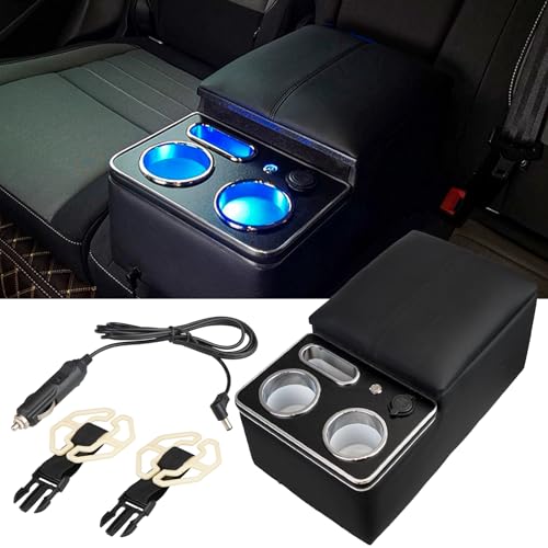 Donpida Armrest Storage Box with Cup & Phone Holder