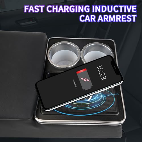 Universal Center Console Organizer with Inductive Charging Stand