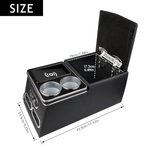 Universal Center Console Organizer with Inductive Charging Stand