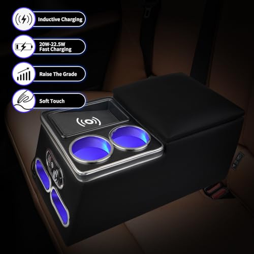Universal Center Console Organizer with Inductive Charging Stand
