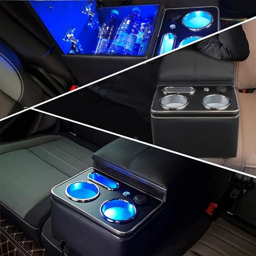 Donpida Armrest Storage Box with Cup & Phone Holder