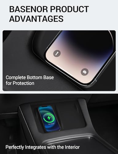 BASENOR Wireless Charger Mat for Tesla Model Y/3