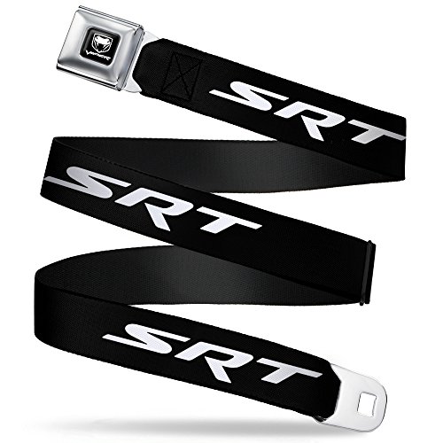 SRT Black/White Seatbelt Belt - 1.5" Wide