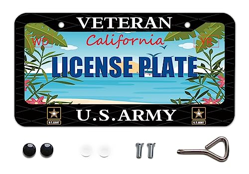 BOARLIDA US Army License Plate Frame Stainless Steel