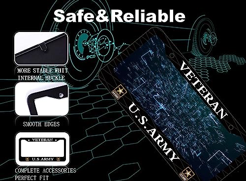 BOARLIDA US Army License Plate Frame Stainless Steel