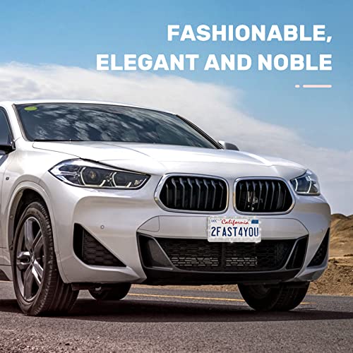 Bling Rhinestone License Plate Frames for Women, Stainless Steel