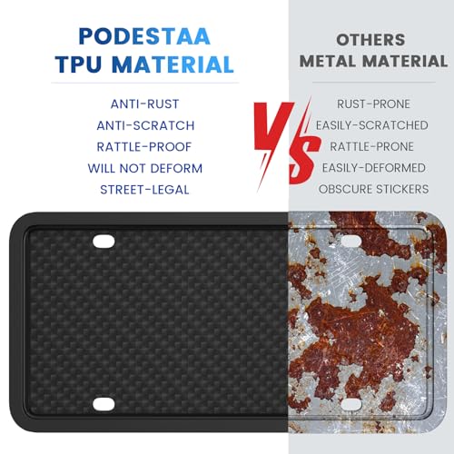 Universal Black License Plate Frames, 2 Pack Car Accessories