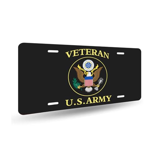 BOARLIDA Veteran US Army License Plate Eagle Design