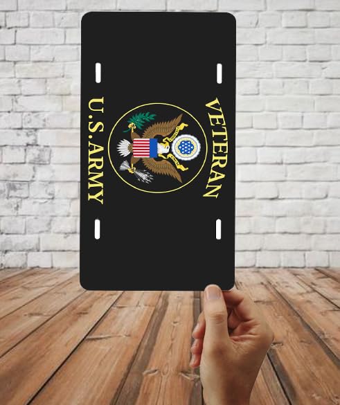 BOARLIDA Veteran US Army License Plate Eagle Design