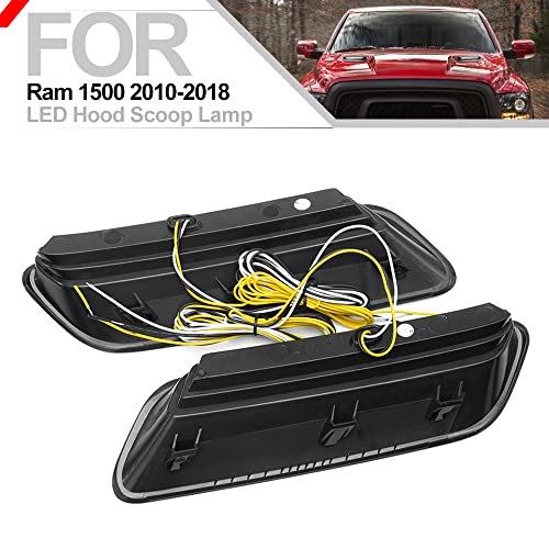 LED Hood Vent Lights for Ram 1500 - White/Amber