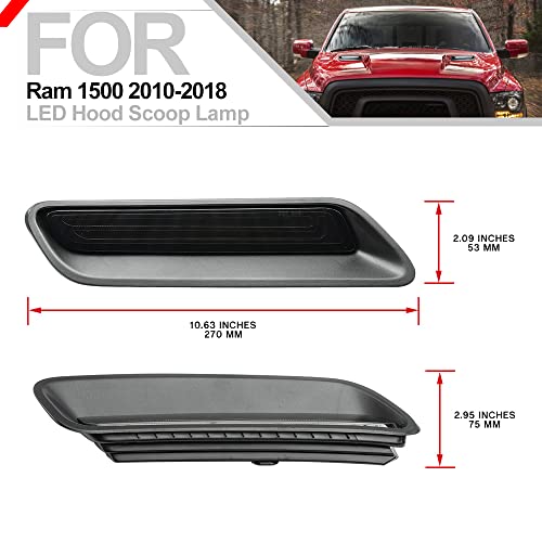 LED Hood Vent Lights for Ram 1500 - White/Amber