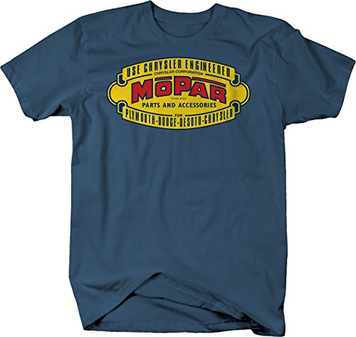 Men's Denim Blue Racing Classic Muscle Car T-Shirt