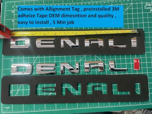 GMC Yukon & Sierra Nameplate Emblem HD Badge - Chrome