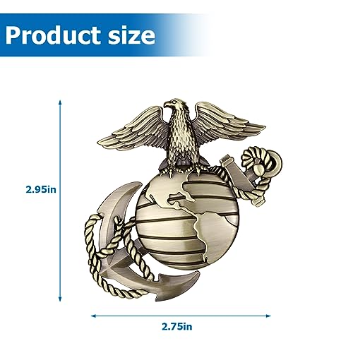 US Marine Corps Car Emblem, Universal 3D Logo