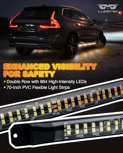 LUMENIX 70" Emergency Strobe Lights for Trucks & Pickups