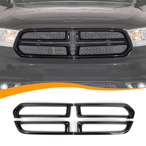 Dodge Durango 2011-2020 Black Front Grill Inserts
