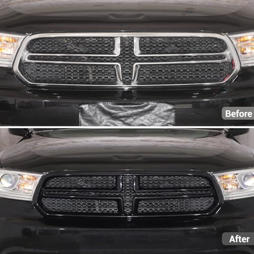 Dodge Durango 2011-2020 Black Front Grill Inserts