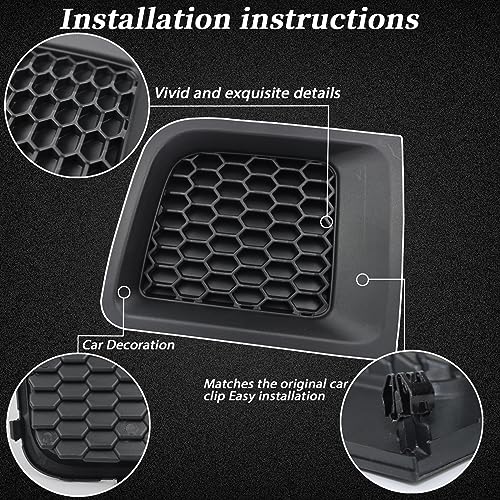 Jeep Renegade 2015-2018 Front Kidney Grilles - Black