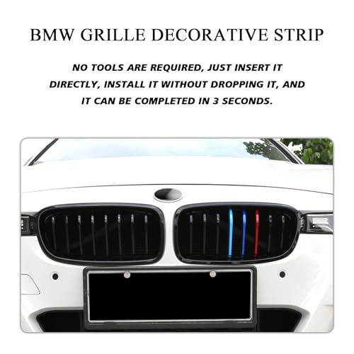 BEYPOVK Car Grille Insert Trims, M-Colored Grill Strips
