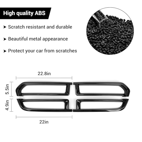 Dodge Durango 2011-2020 Black Front Grill Inserts