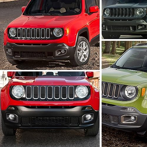 Jeep Renegade 2015-2018 Front Kidney Grilles - Black