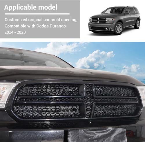 Dodge Durango 2011-2020 Black Front Grill Inserts