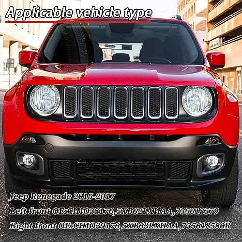 Jeep Renegade 2015-2018 Front Kidney Grilles - Black