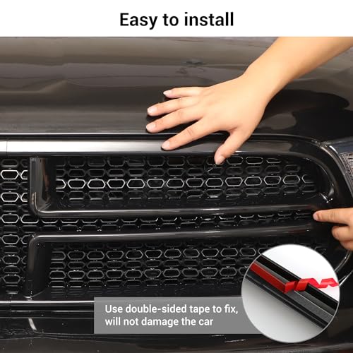 Dodge Durango 2011-2020 Black Front Grill Inserts