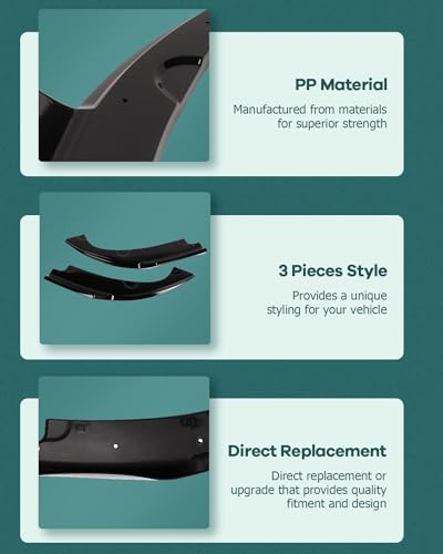 SCITOO PP Rear Side Lip Spoilers for Honda Civic