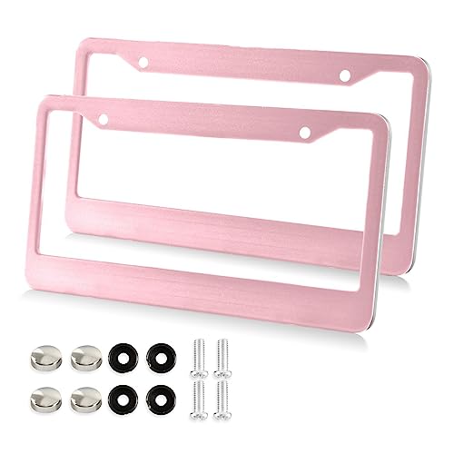 Pink Cherry Blossom License Plate Frame, 2 Pack