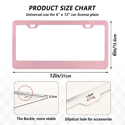 Pink Cherry Blossom License Plate Frame, 2 Pack
