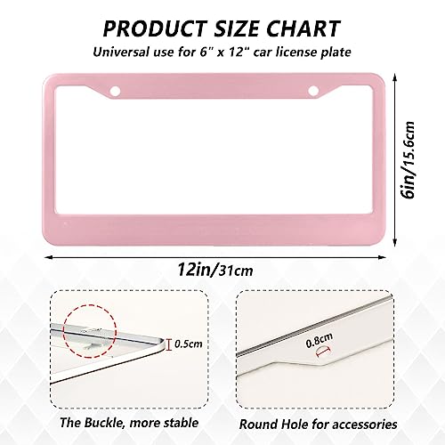 Pink Cherry Blossom License Plate Frame, 2 Pack