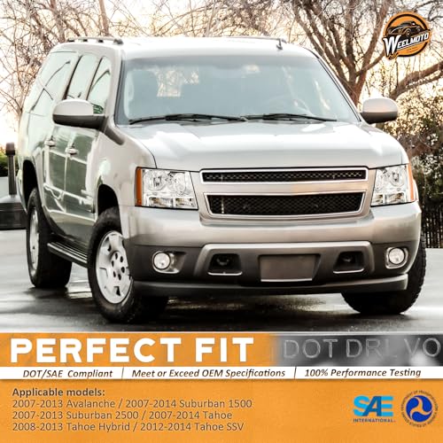 Chrome Headlights Assembly Pair for Chevy Avalanche/Suburban/Tahoe/GMC Yukon